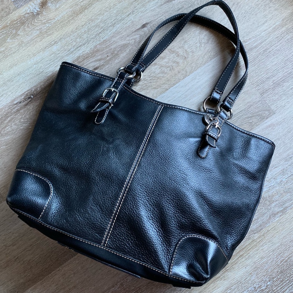 The Sak Black Leather Tote